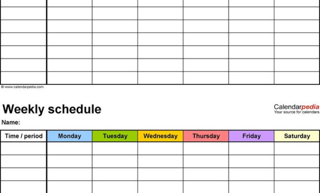 Awesome Printable Blank Daily Schedule Template