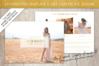Awesome Printable Photography Gift Certificate Template