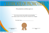 Awesome Promotion Certificate Template