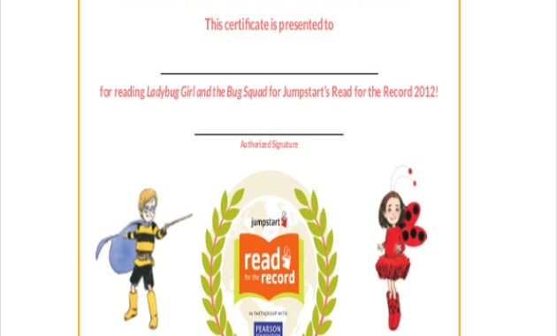 Awesome Reading Achievement Certificate Templates
