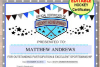 Awesome Sportsmanship Certificate Template
