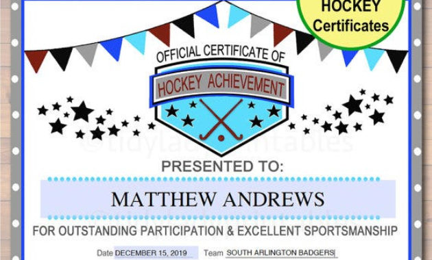 Awesome Sportsmanship Certificate Template