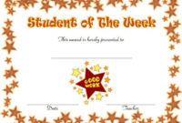 Awesome Star Student Certificate Template