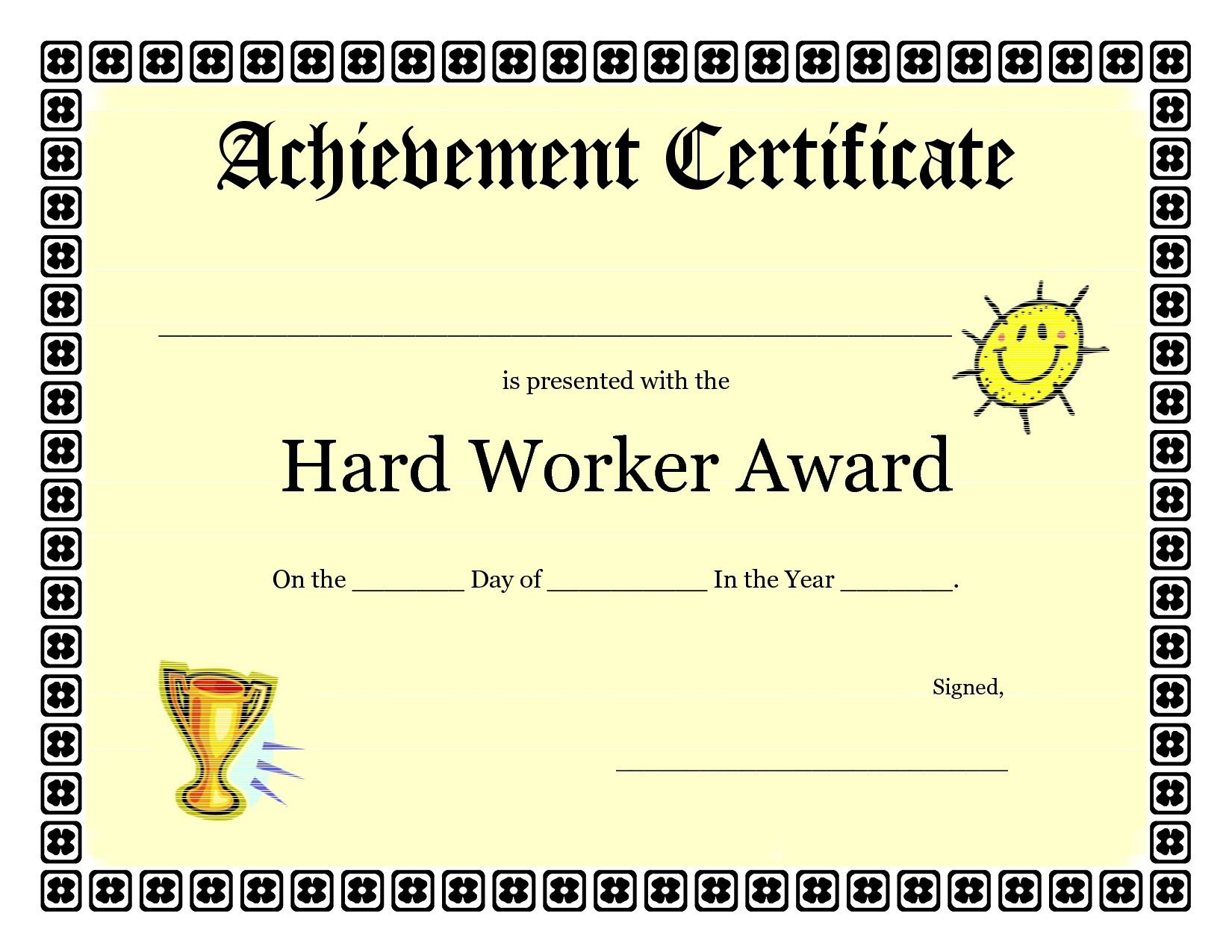 Awesome Swimming Achievement Certificate Free Printable
