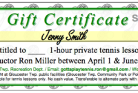 Awesome Tennis Achievement Certificate Template