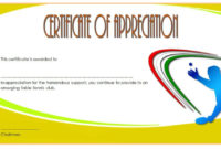 Awesome Tennis Achievement Certificate Templates