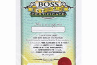 Awesome Worlds Best Boss Certificate Templates Free