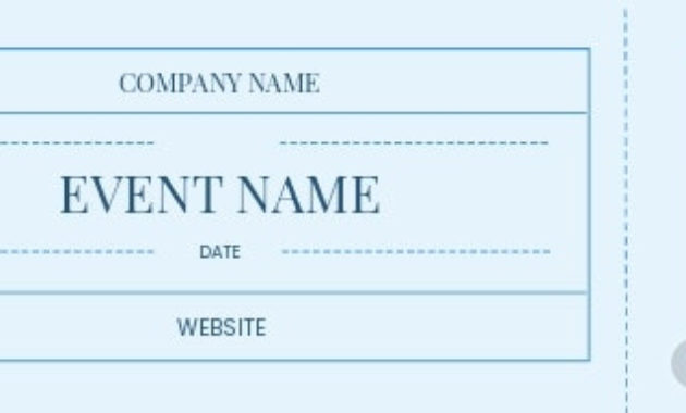 Best Blank Admission Ticket Template