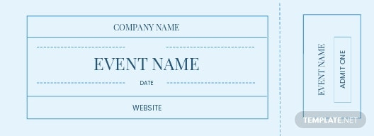 Best Blank Admission Ticket Template