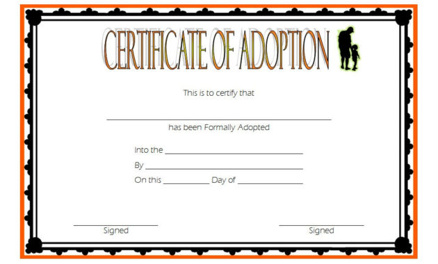 Best Blank Adoption Certificate Template
