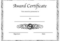 Best Blank Award Certificate Templates Word