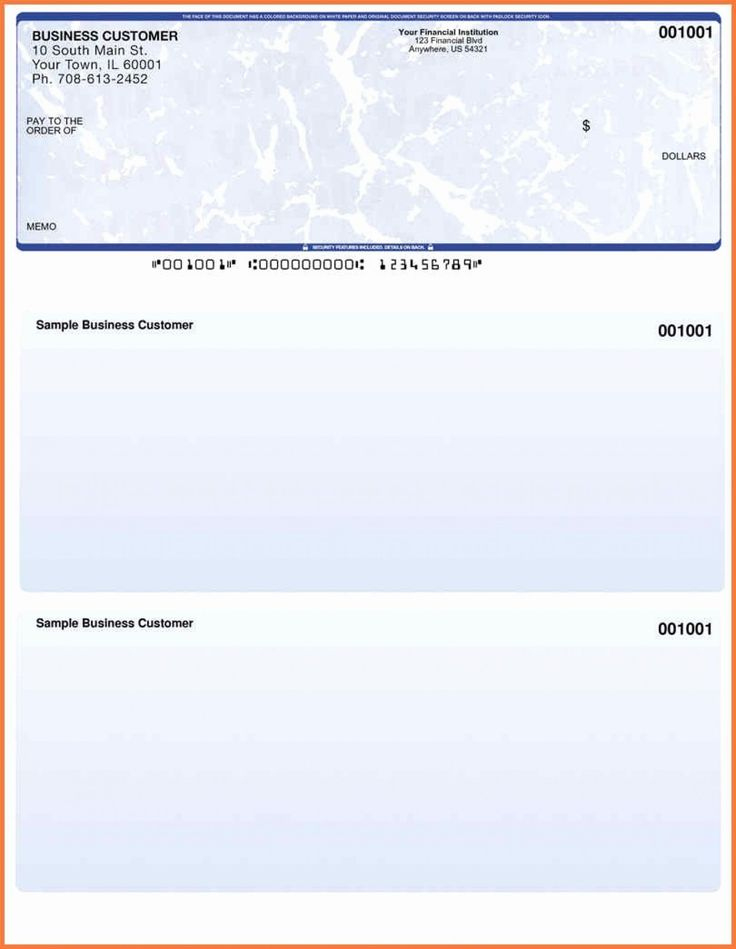 Best Blank Business Check Template