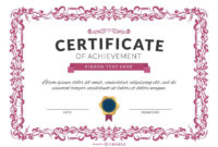 Best Blank Certificate Of Achievement Template