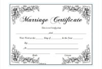 Best Blank Marriage Certificate Template