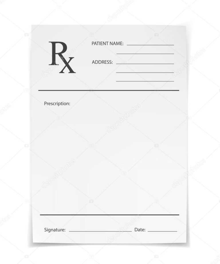 Best Blank Prescription Pad Template