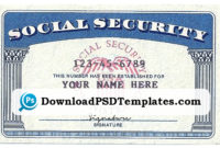 Best Blank Social Security Card Template Download