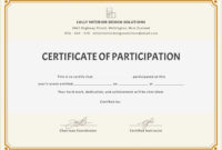 Best Certificate Of Participation Template Doc 10 Ideas