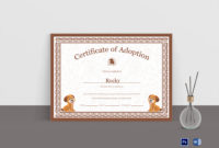 Best Dog Adoption Certificate Template