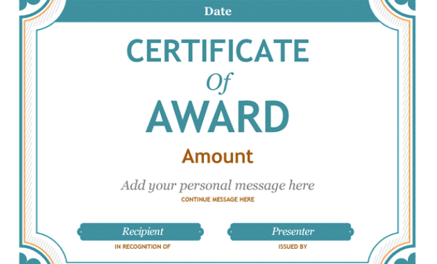 Best Donation Certificate Template Free 14 Awards