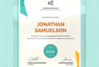 Best Employee Of The Month Certificate Template Word