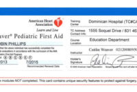 Best First Aid Certificate Template Free