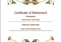 Best Free Retirement Certificate Templates For Word
