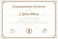 Best Graduation Certificate Template Word
