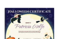 Best Halloween Certificate Template