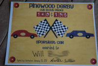 Best Pinewood Derby Certificate Template
