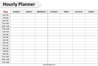 Best Printable Blank Daily Schedule Template