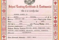 Best School Leaving Certificate Template