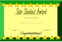 Best Star Award Certificate Template