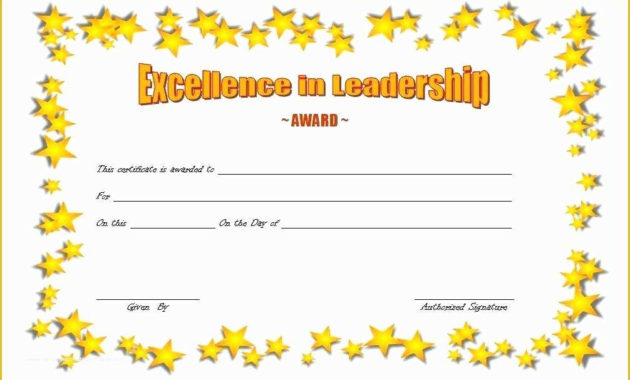 Best Student Leadership Certificate Template