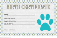 Best Stuffed Animal Adoption Certificate Template Free