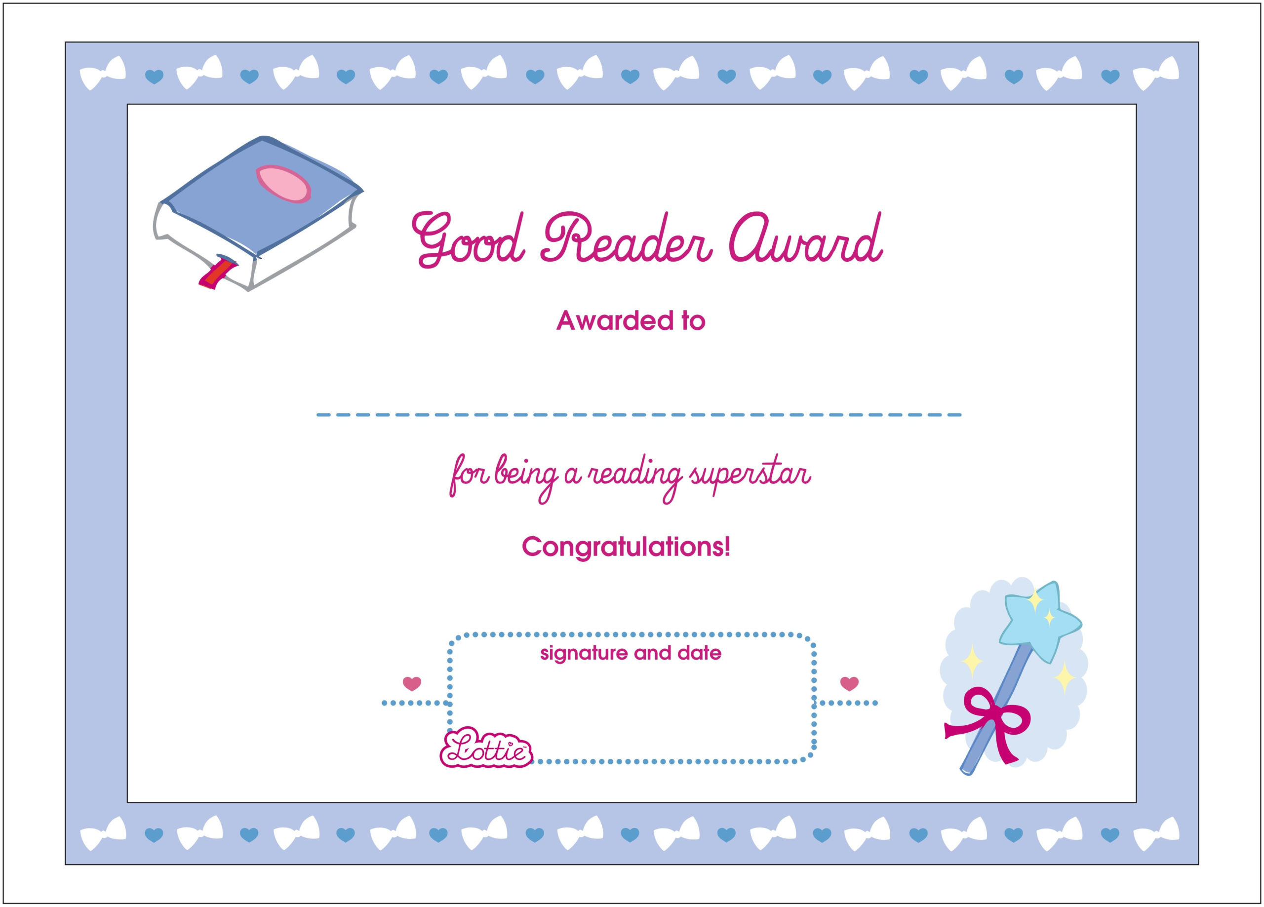 Best Super Reader Certificate Template