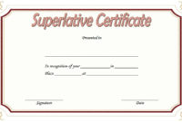 Best Superlative Certificate Templates