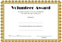 Best Volunteer Award Certificate Template