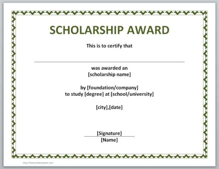 Fantastic 10 Scholarship Award Certificate Editable Templates