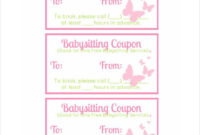 Fantastic 7 Babysitting Gift Certificate Template Ideas