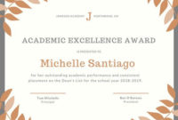 Fantastic Academic Award Certificate Template
