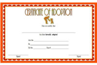 Fantastic Adoption Certificate Template