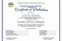 Fantastic Baby Dedication Certificate Template