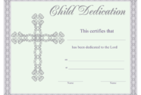Fantastic Baby Dedication Certificate Templates