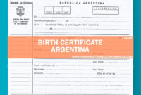 Fantastic Birth Certificate Translation Template