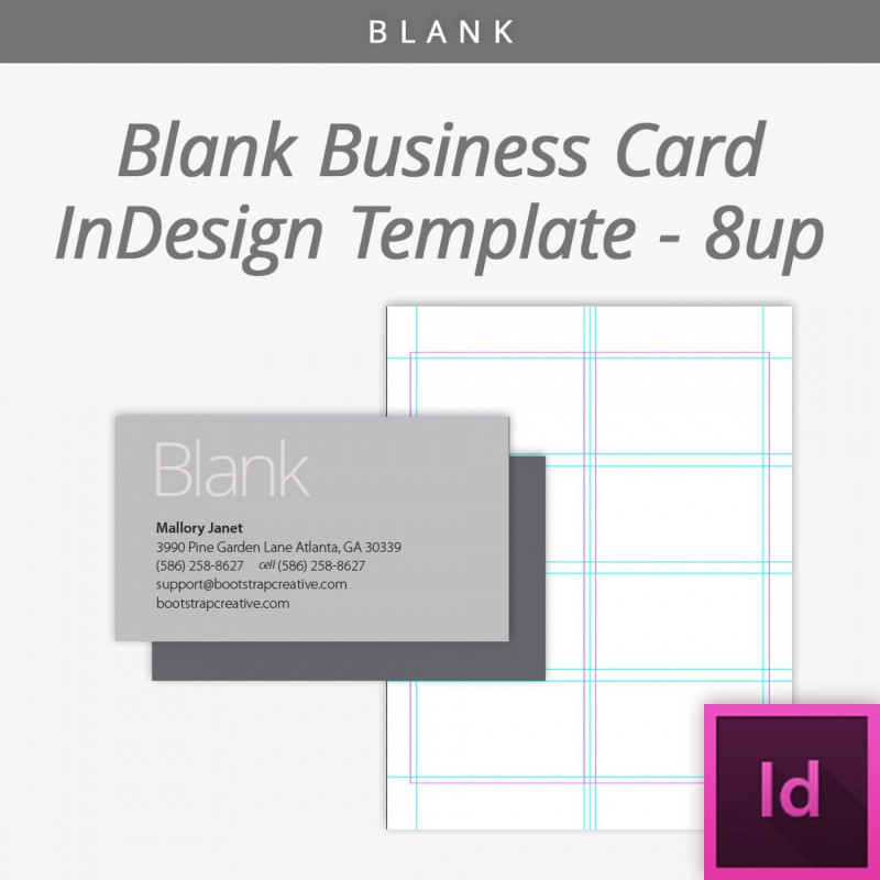 Fantastic Blank Business Card Template Psd