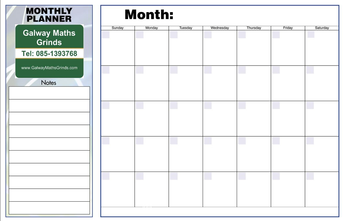 Fantastic Blank Revision Timetable Template