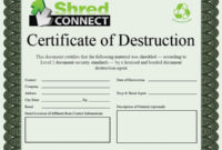 Fantastic Certificate Of Disposal Template