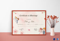Fantastic Certificate Of Marriage Template
