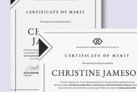 Fantastic Certificate Of Merit Templates Editable
