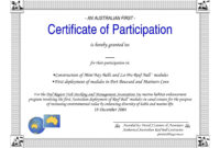 Fantastic Certificate Of Participation Template Doc 10 Ideas